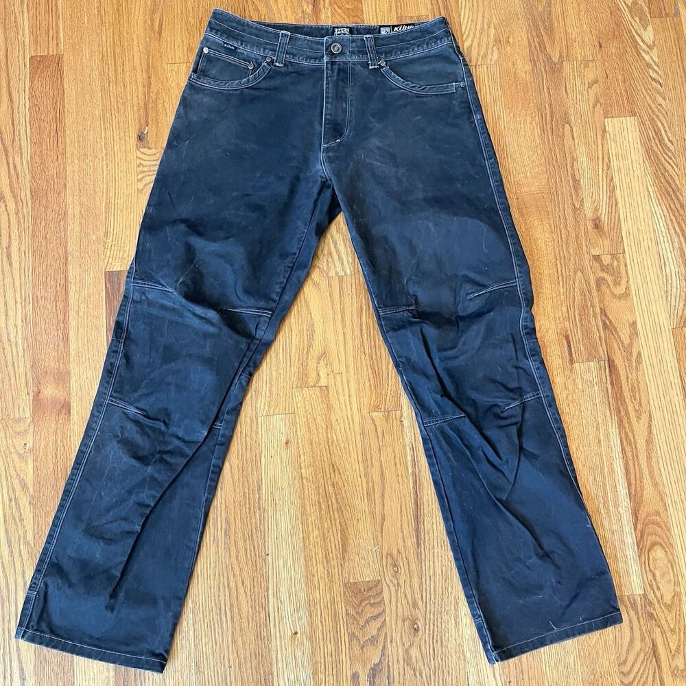 KUHL Ryder Jeans Stretch Hiking Pants Canvas 32x32 Mens Black Gorpcore Trail